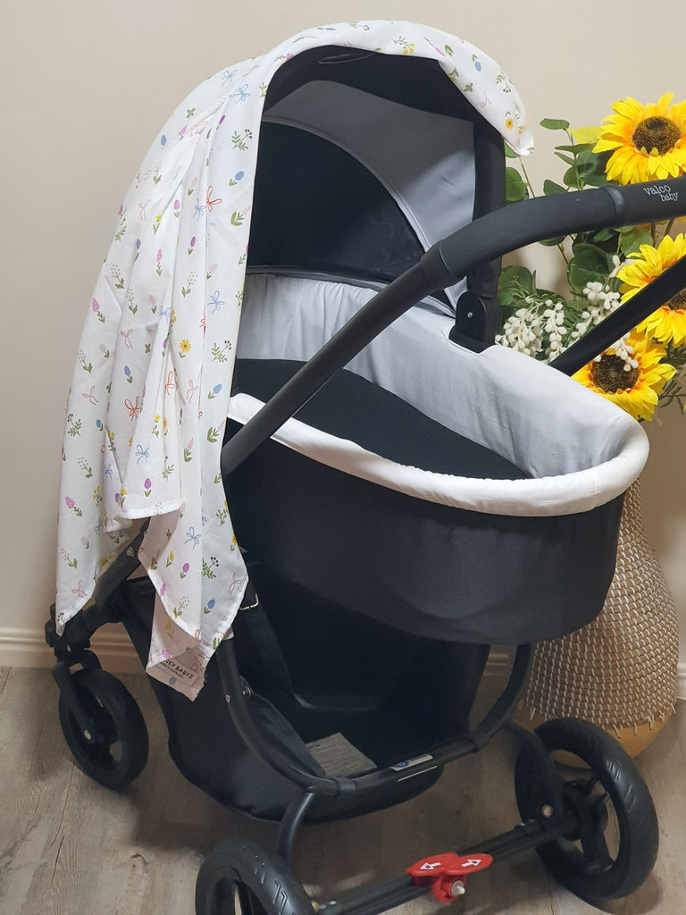 Muslin baby wraps-Blue & pastel tones