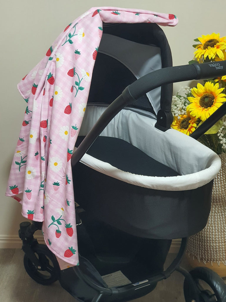 Flannelette baby wraps,blankets-Pink tones