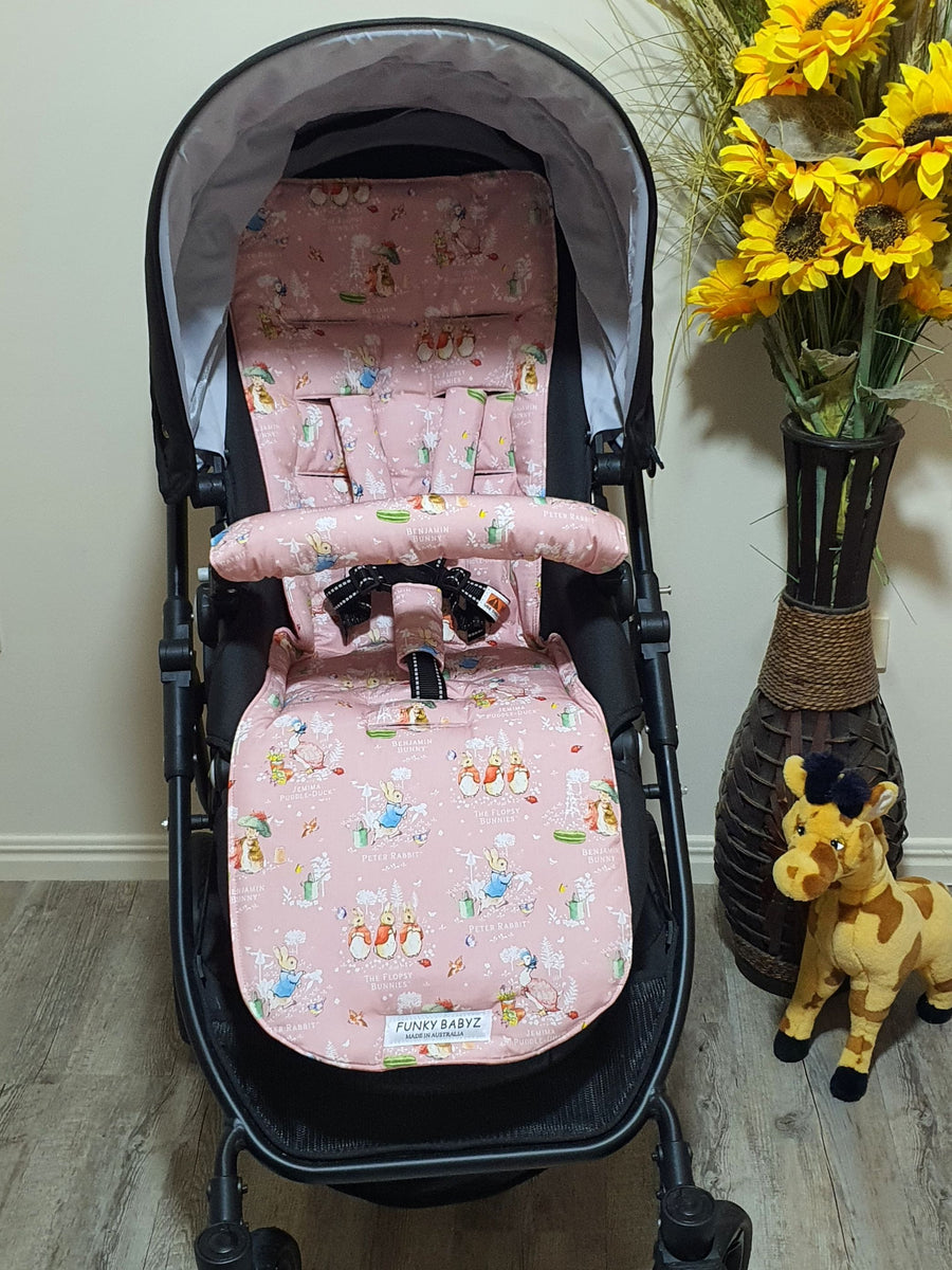 Pram/stroller seat liner-Peter rabbit,pink**Last one large size ...