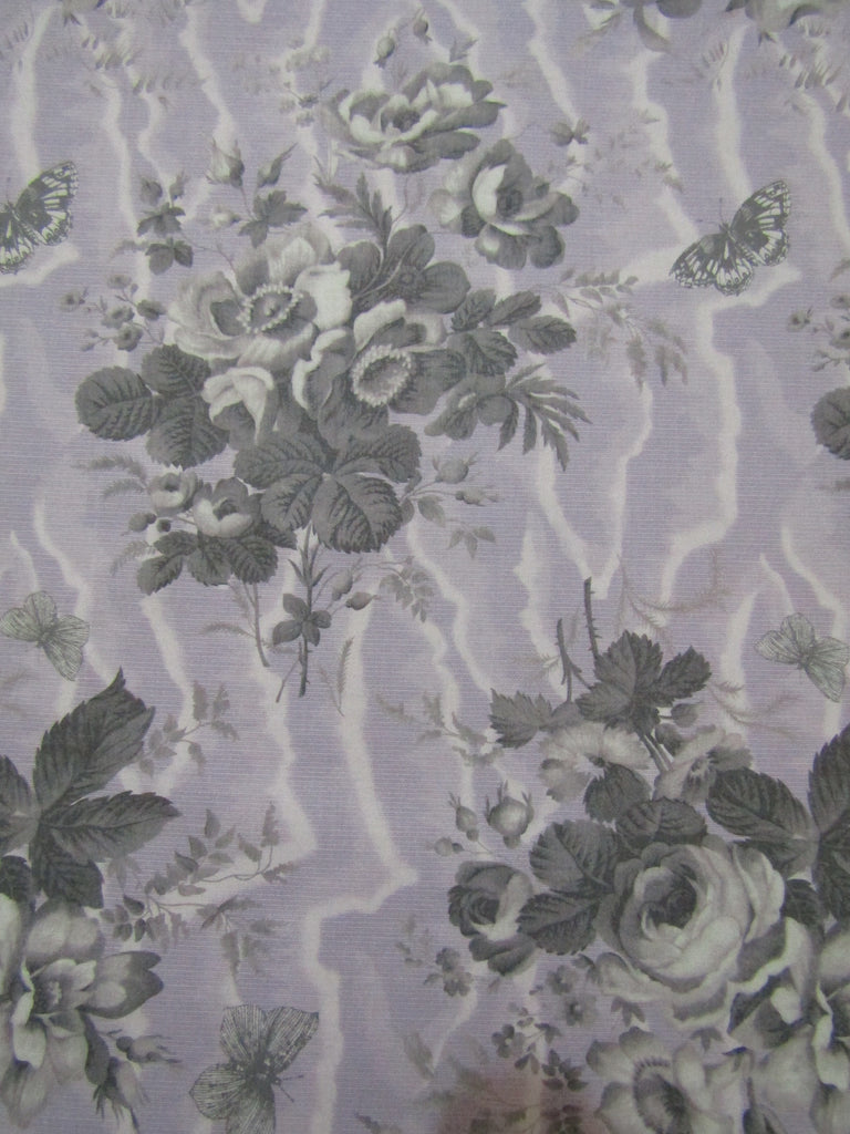 Pram bassinet liner-Watercolour flowers,purple