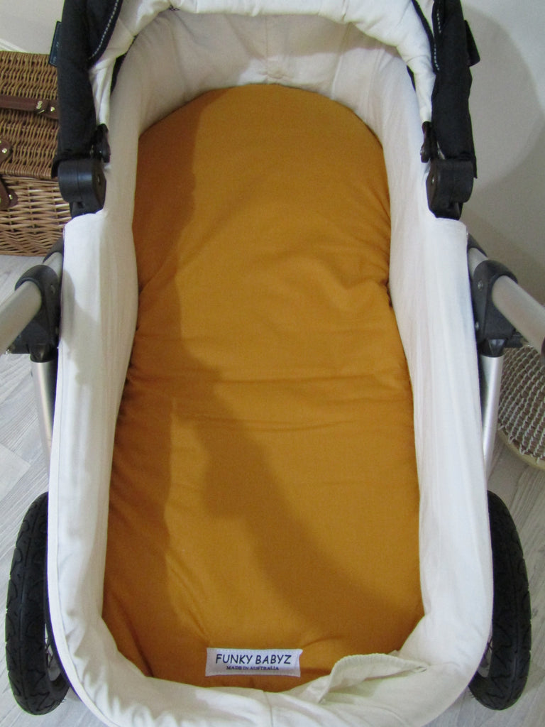 Pram bassinet liner-Organic spot,yellow