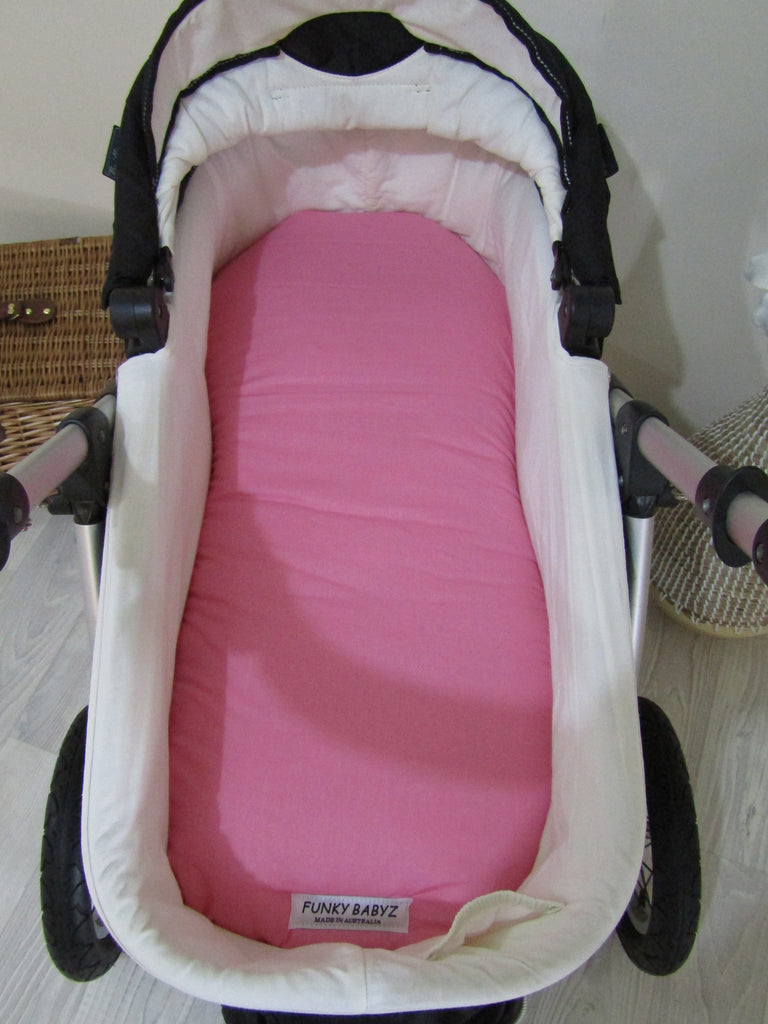 Pram bassinet liner-Baby pink gingham