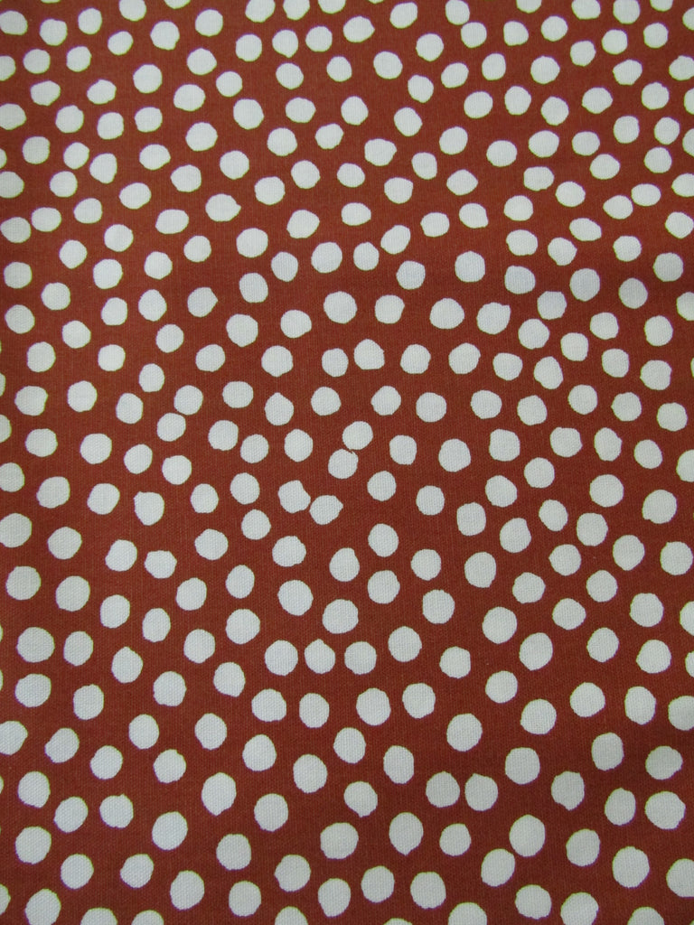 Pram liner set universal,100% cotton-Terracotta red,spots**Last one Small**