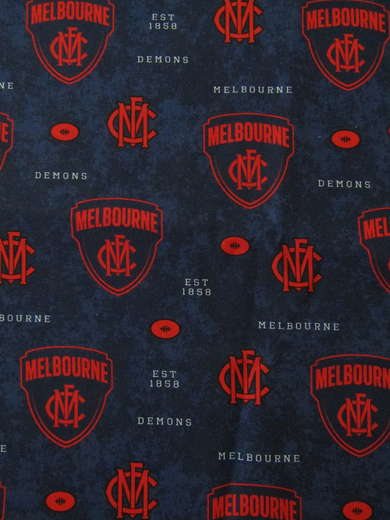 Pram liner set universal,100% cotton- AFL-Melbourne Demons