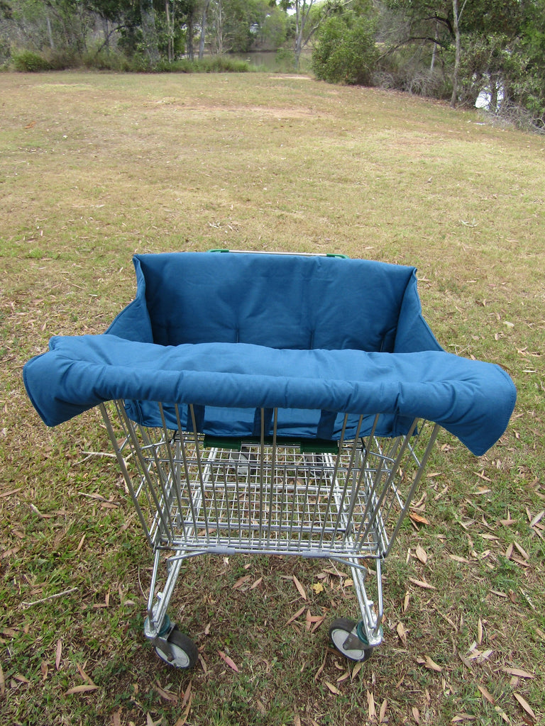 Shopping trolley seat liner-Australian Bluey,blue