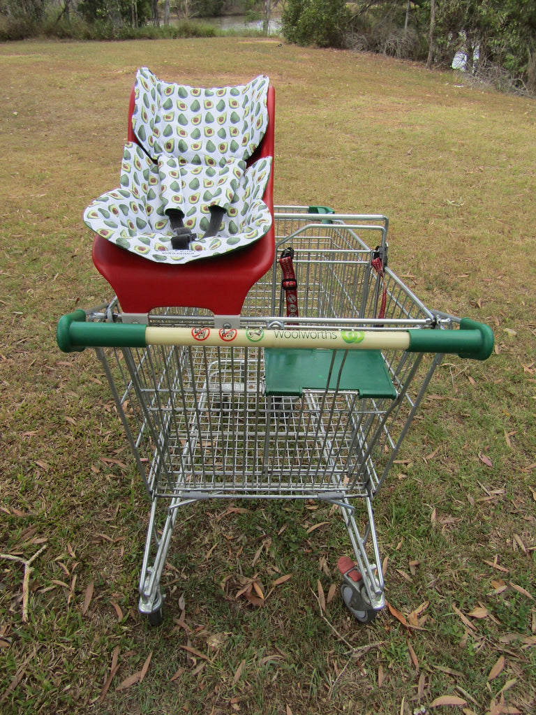 Shopping trolley capsule liner-Australian cattle dog,scooter fun