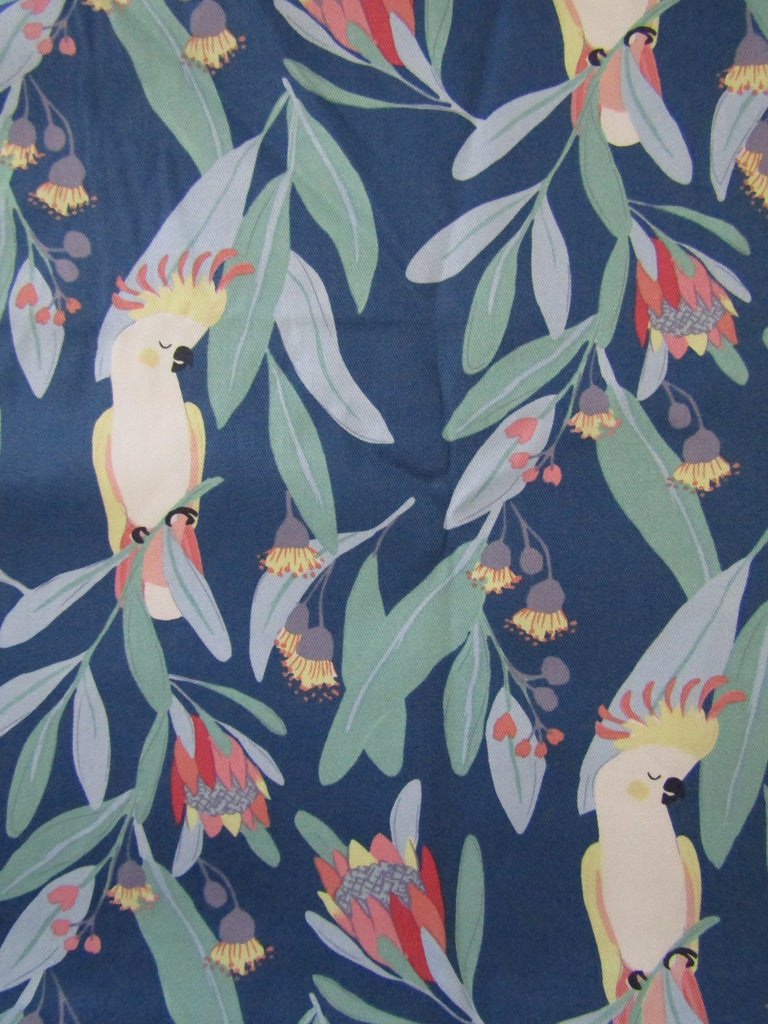 Pram/stroller seat liner-Large cockatoo,leaves-Last one**Medium size**