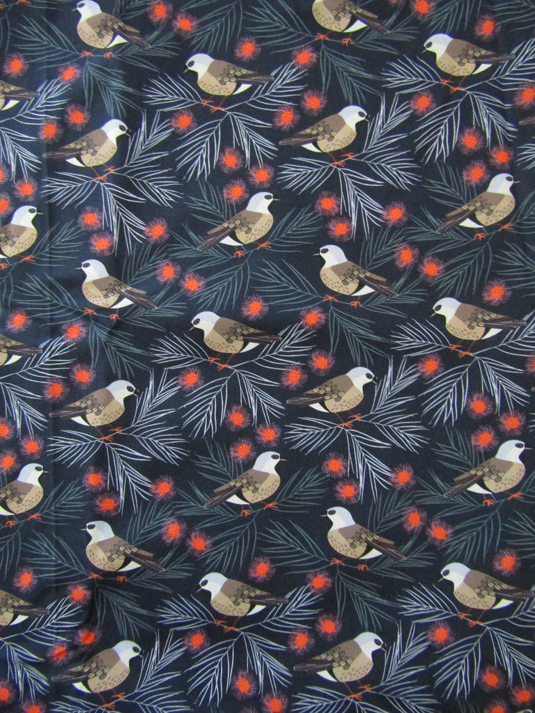 Pram liner set universal,100% cotton-Australia Finch birds**Last one medium**
