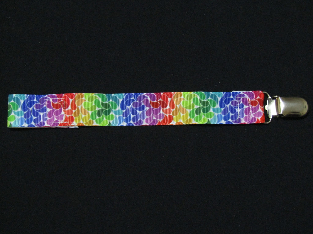 Pacifier straps,2 pack-Coloured swirls,dragons