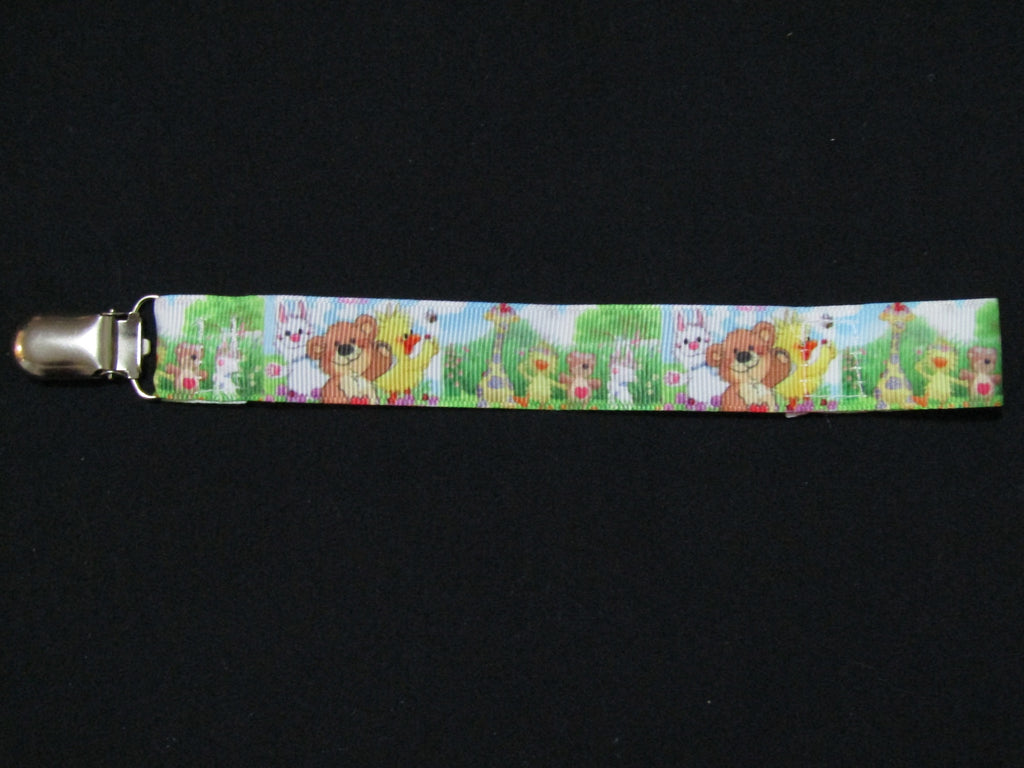 Pacifier straps,2 pack-Safari animals,teddy friends