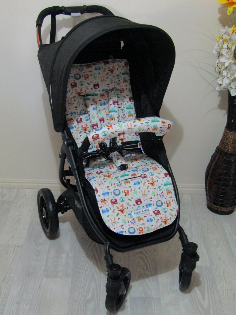 Pram/stroller seat liner-Tribal animals-Last one**Medium size**