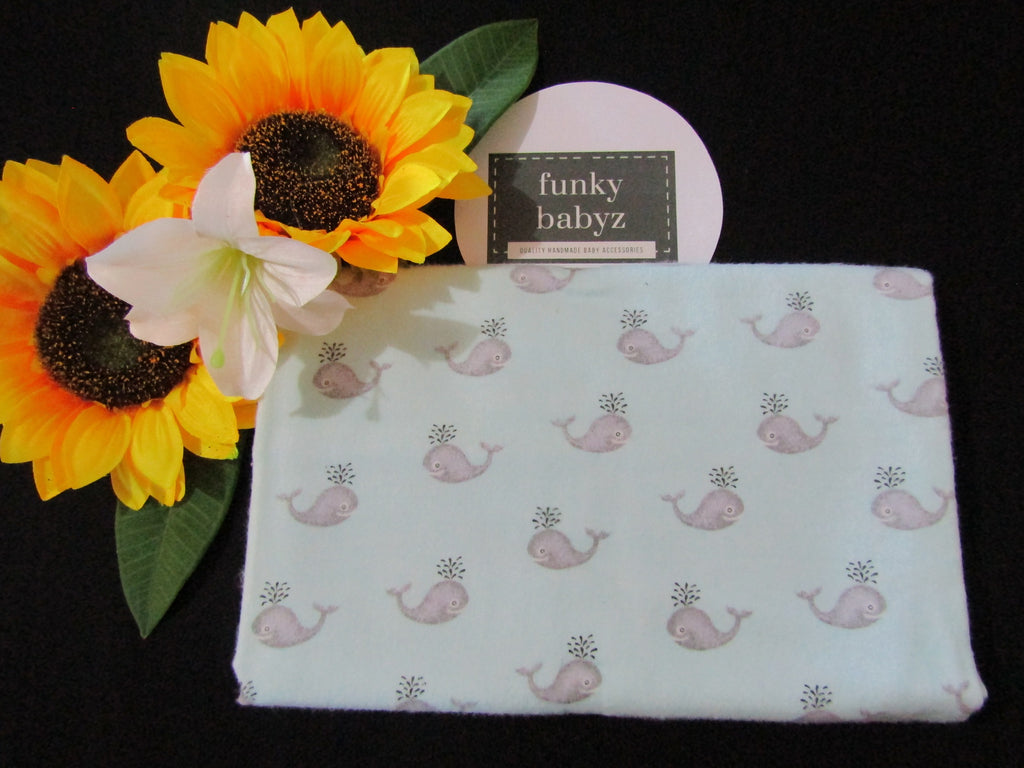 Flannelette baby wrap,blanket-Baby whales