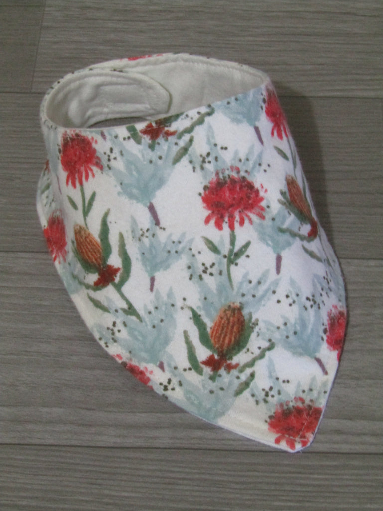 Bandana bib-Australian flowers