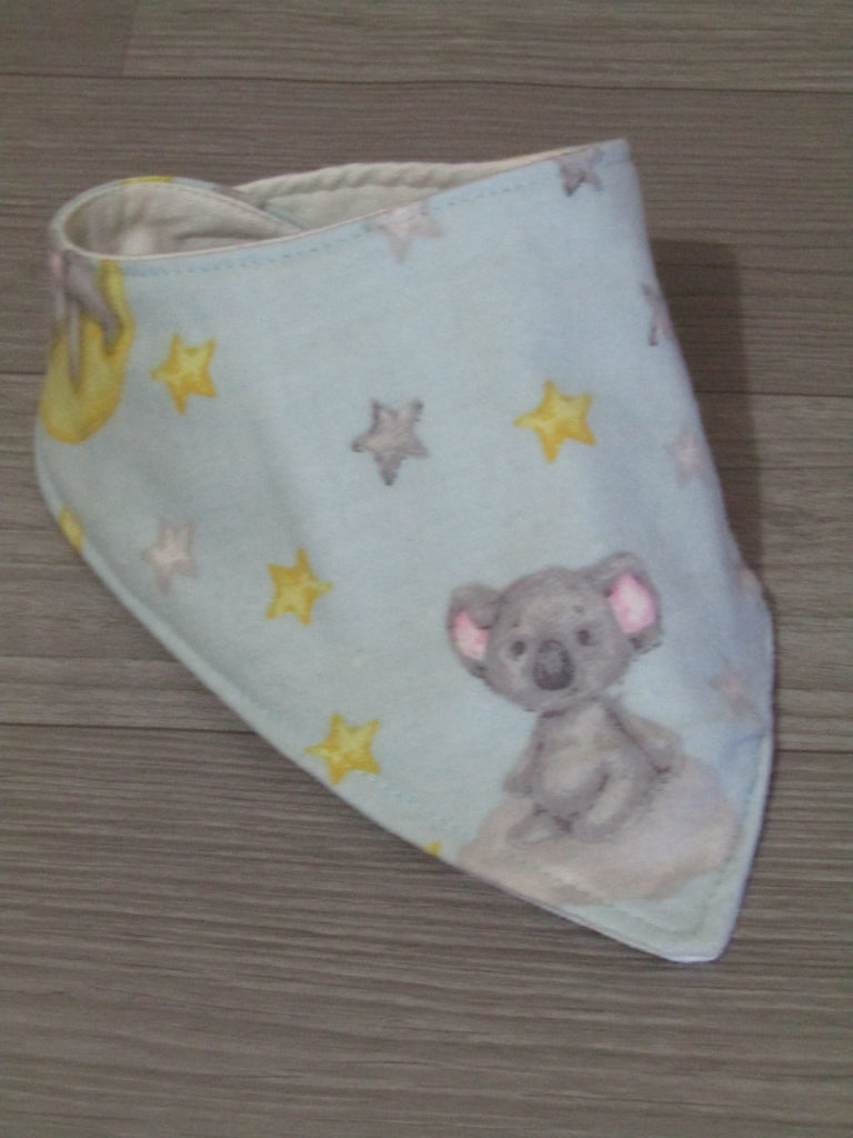 Bandana bib-Sleepy koala sky