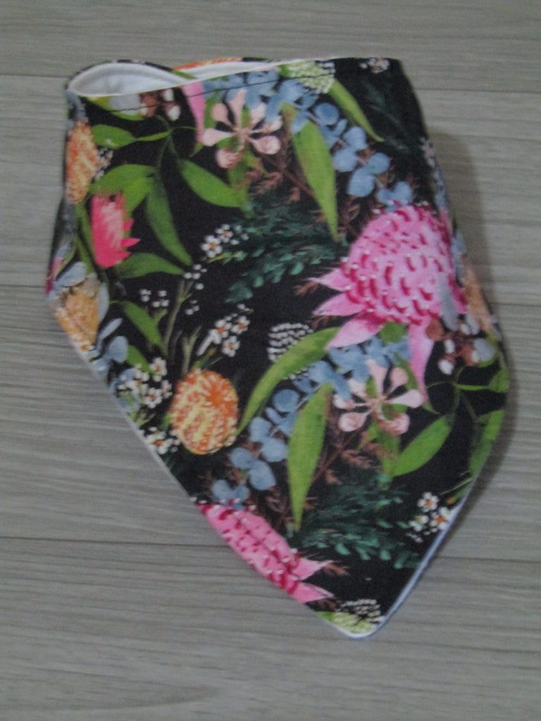 Bandana bib-Australian outback flowers