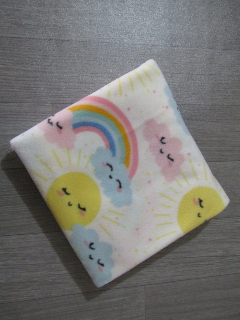 Soft Fleecy Blanket-Pastel rainbows