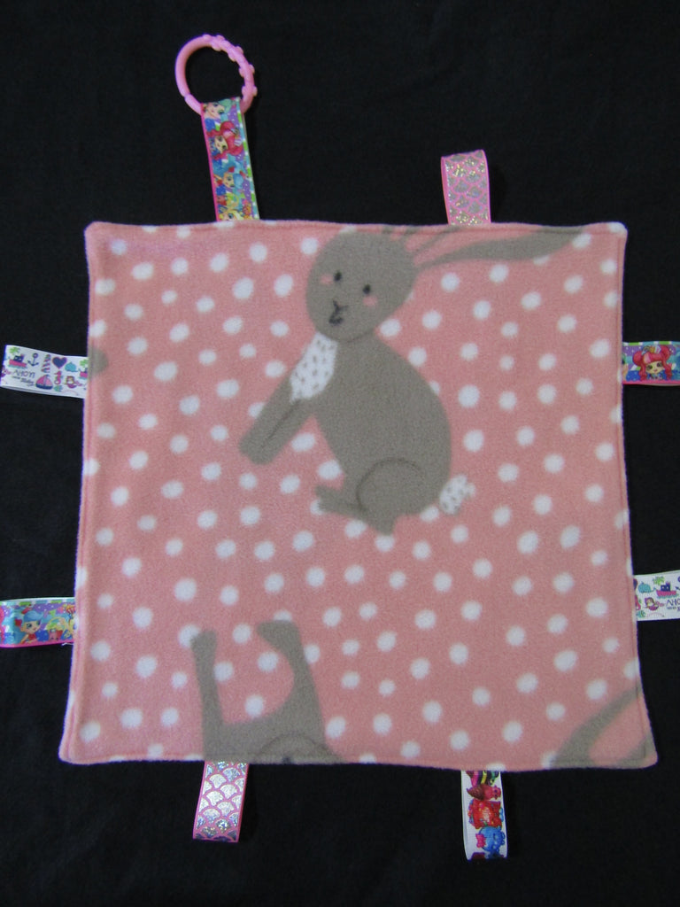 Taggy baby comforter sensory toy-Polka dot bunny
