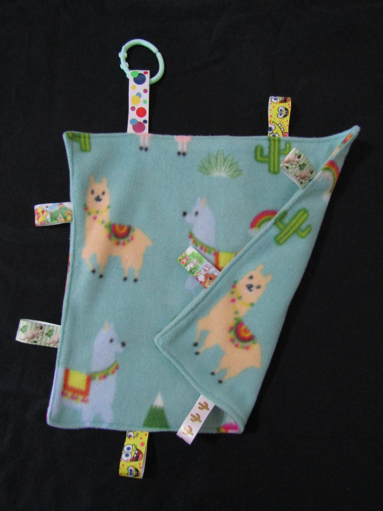 Taggy baby comforter sensory toy-Mint llama