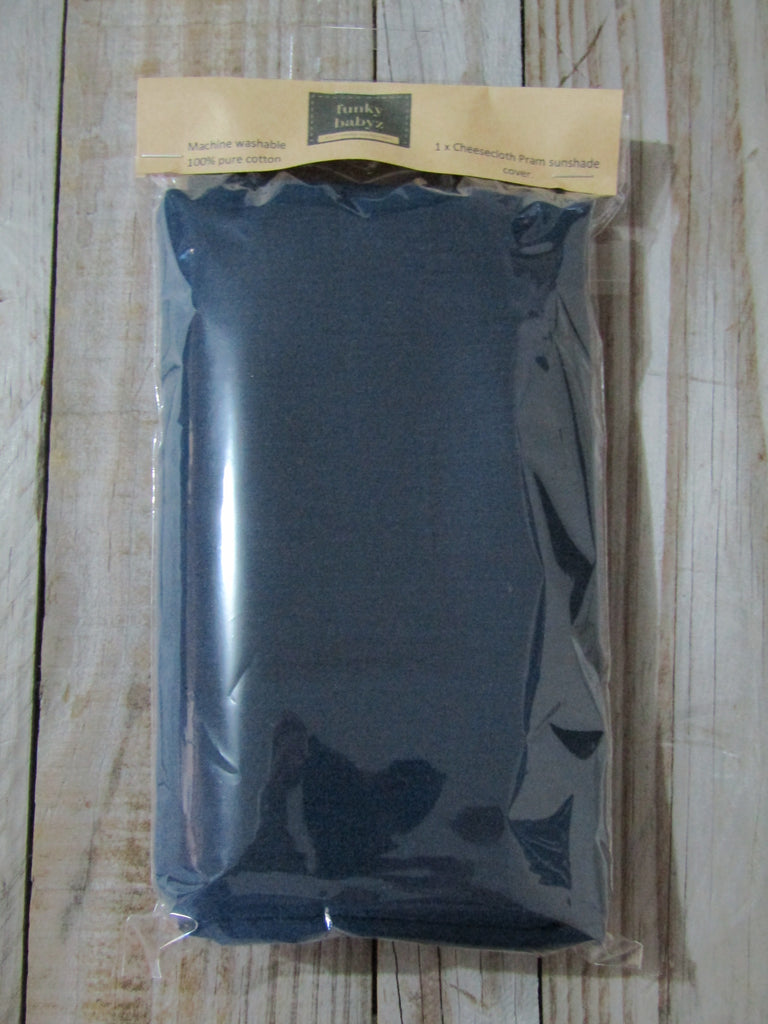 Cheesecloth pram sunshade wrap-Navy blue
