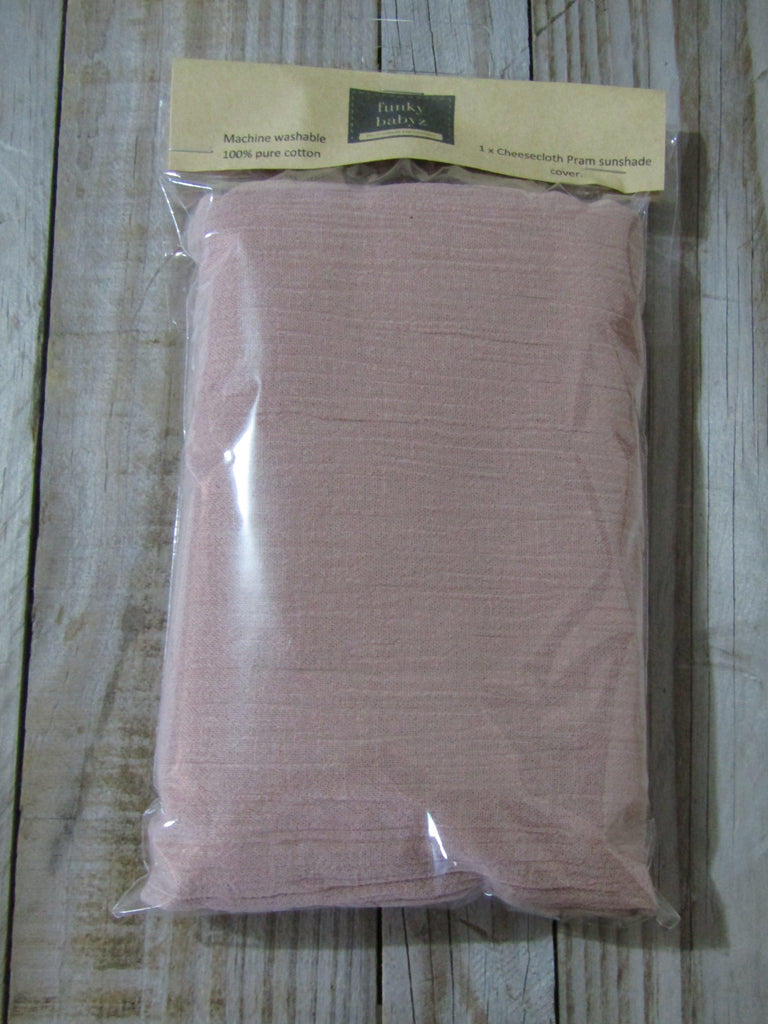 Cheesecloth pram sunshade wrap-Antique pink
