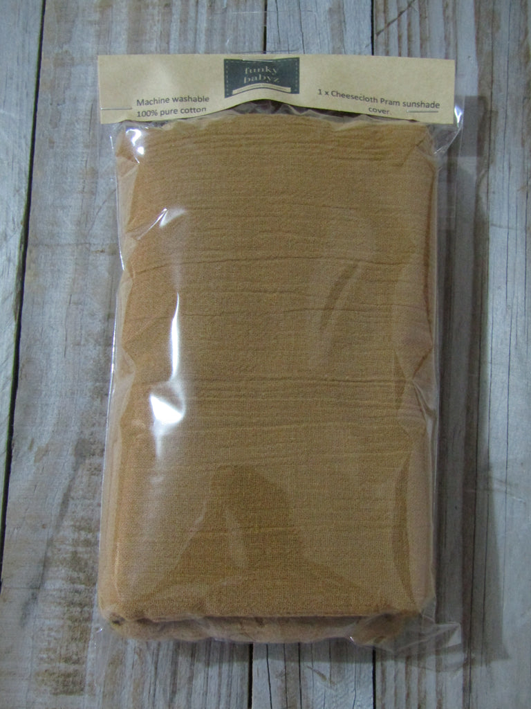 Cheesecloth pram sunshade wrap-Peanut