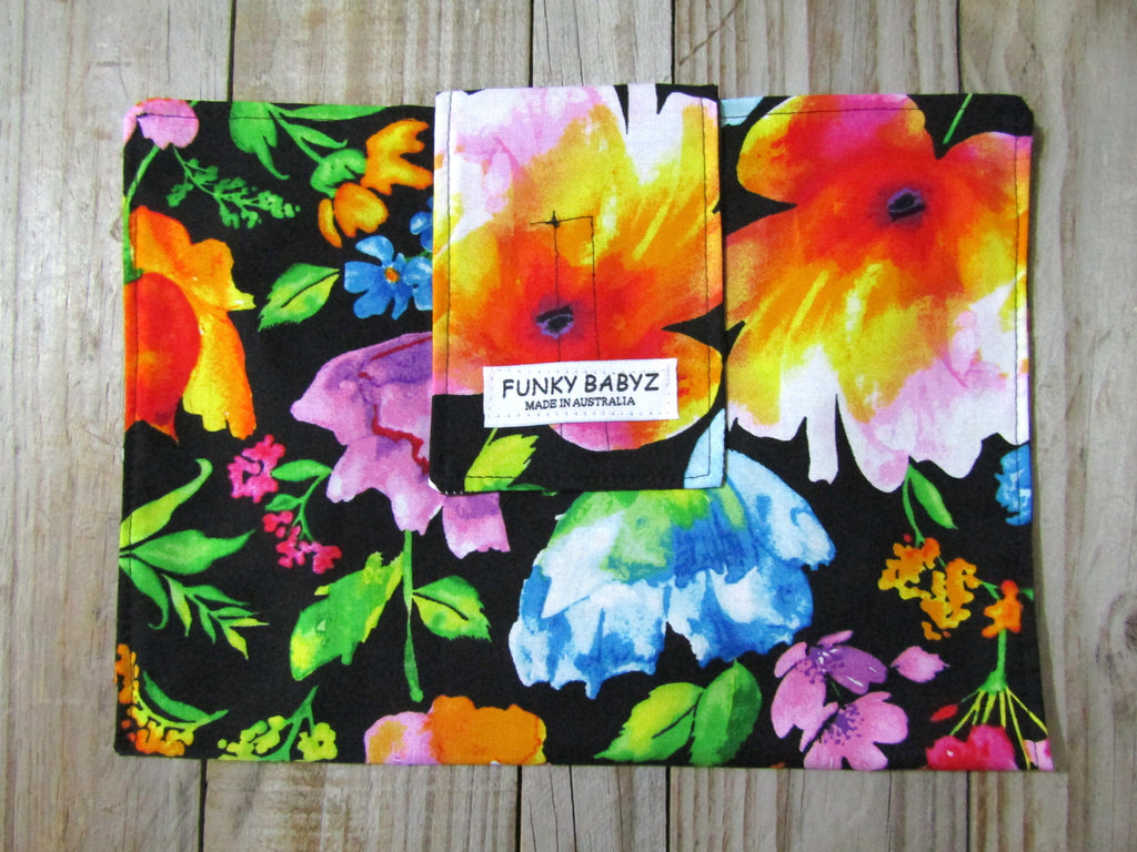 Nappy wallet-Large summertime flowers