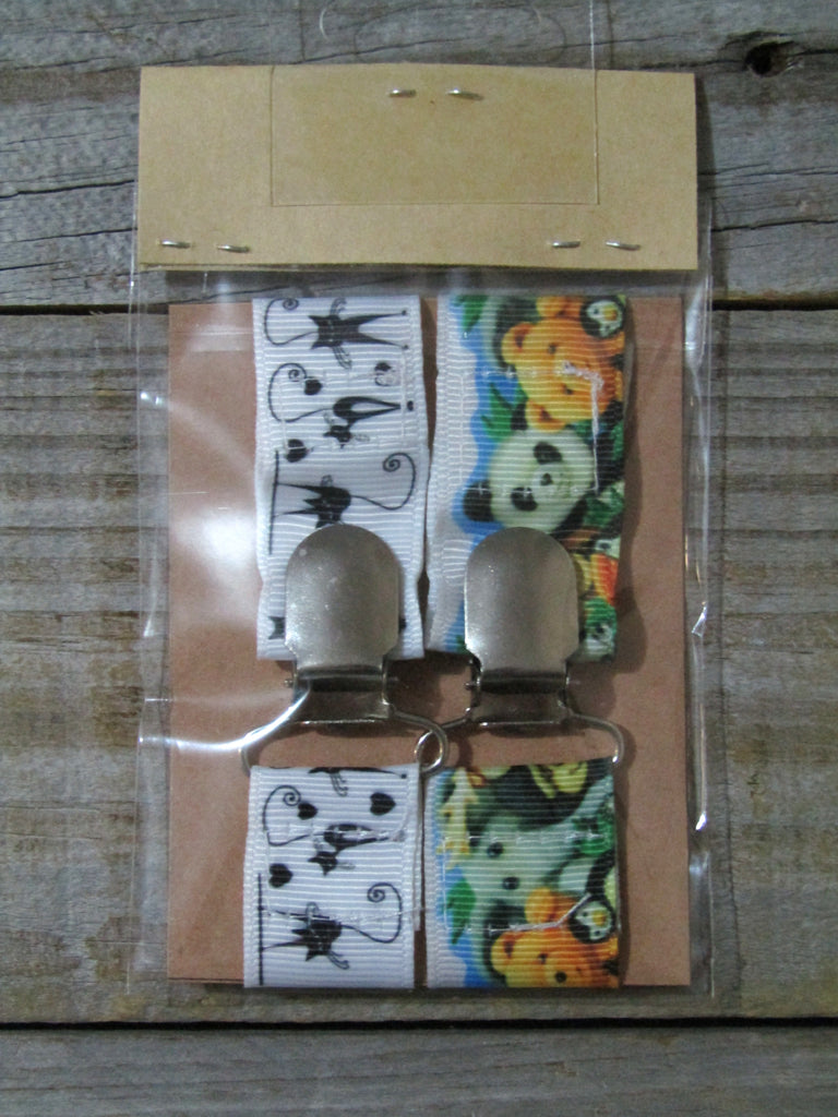 Pacifier straps,2 pack-Magic cats,Jungle animals