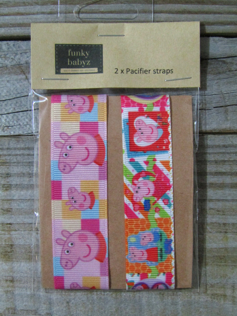 Pacifier straps,2 pack-Peppa pig