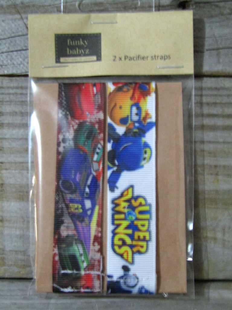 Pacifier straps,2 pack-Cars movie,planes