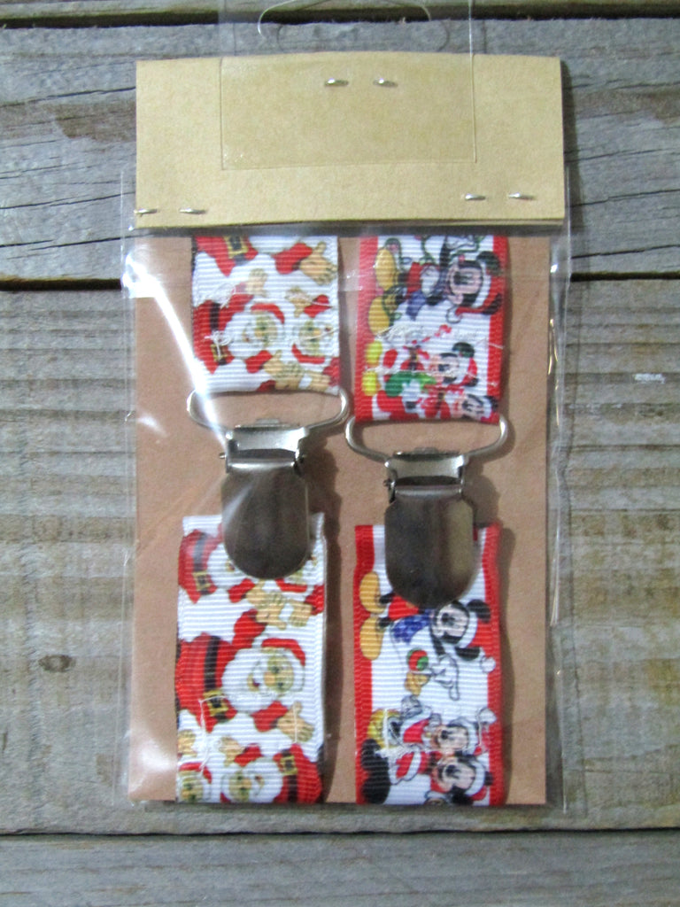 Pacifier straps,2 pack-Christmas-Mickey,Santa