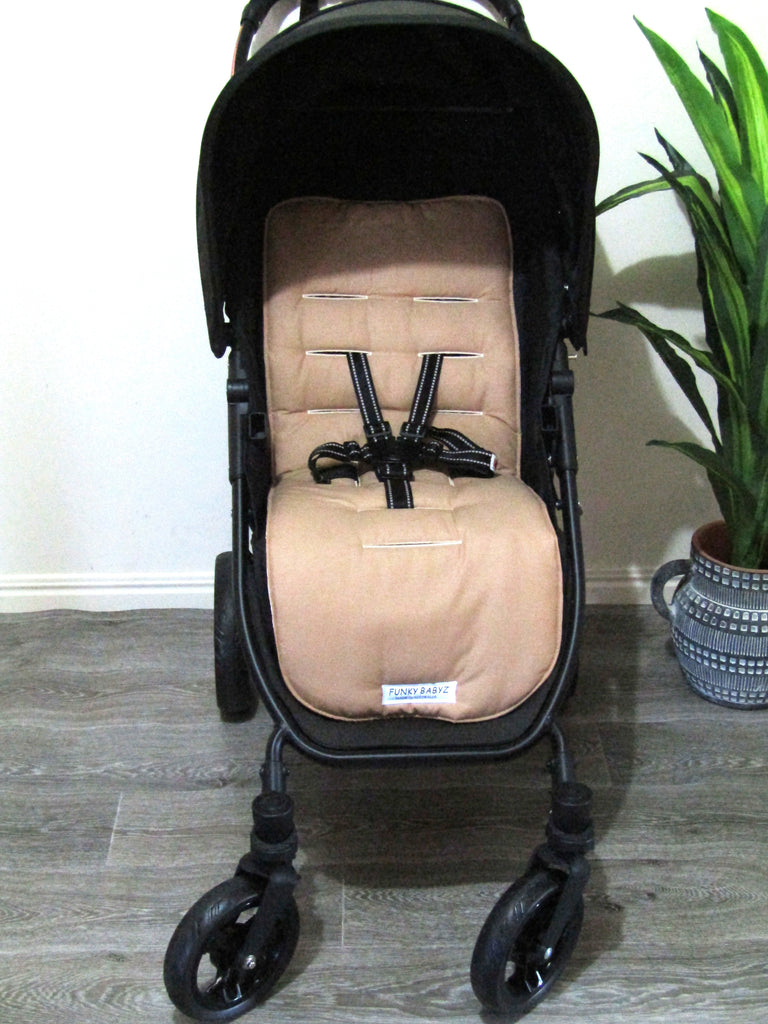 Pram/stroller seat liner-Japanese bonsai & cranes