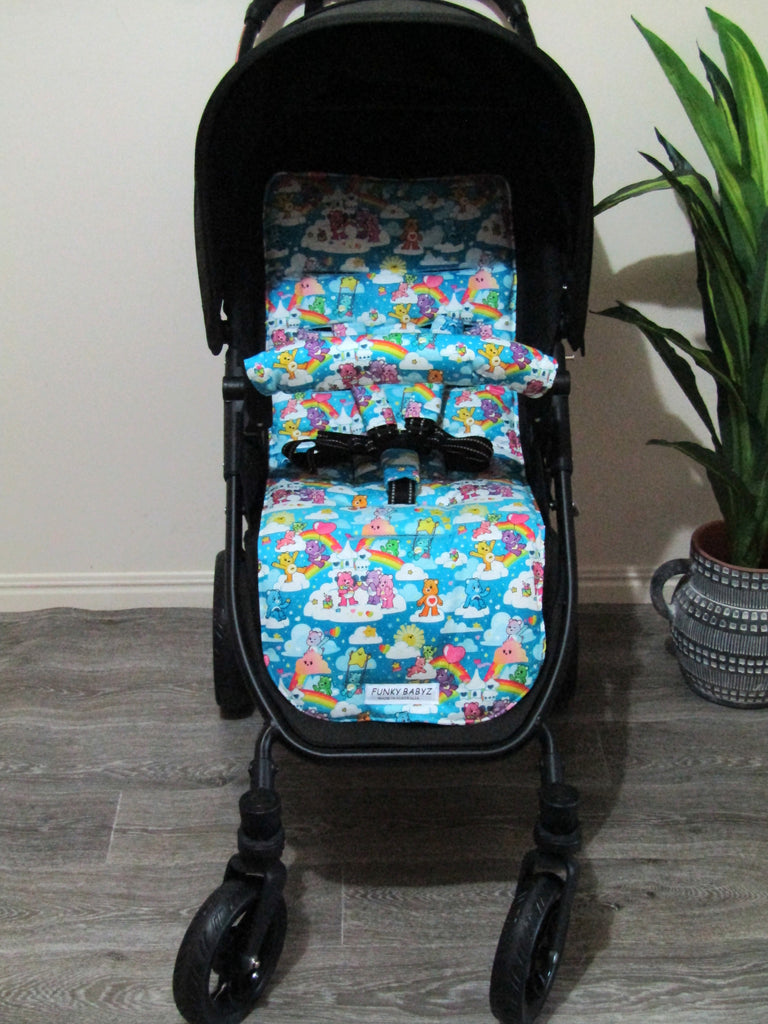 Pram/stroller seat liner-Care bears,coloured**Last one large size**