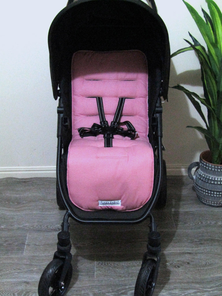 Pram/stroller seat liner-Pretty pink Australian animals