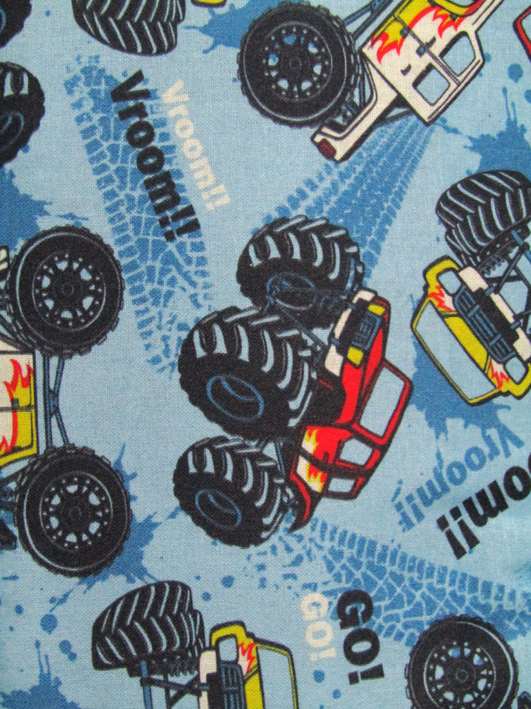 Pram seat belt covers-Monster trucks