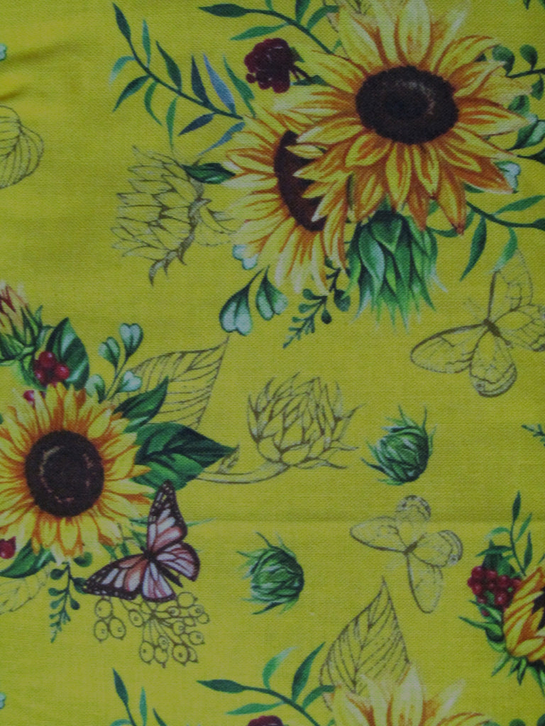 Pram bassinet liner-Rustic sunflowers