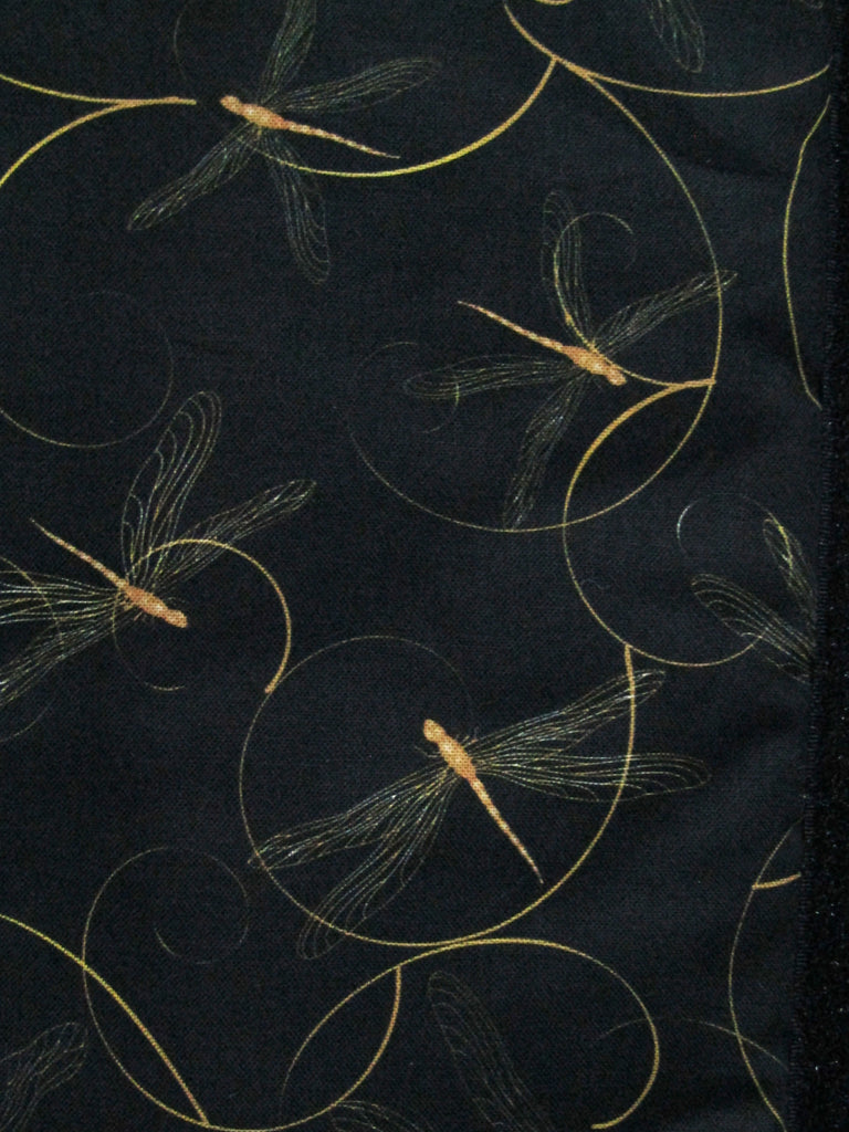 Pram belly bar cover-Gold dragonflies