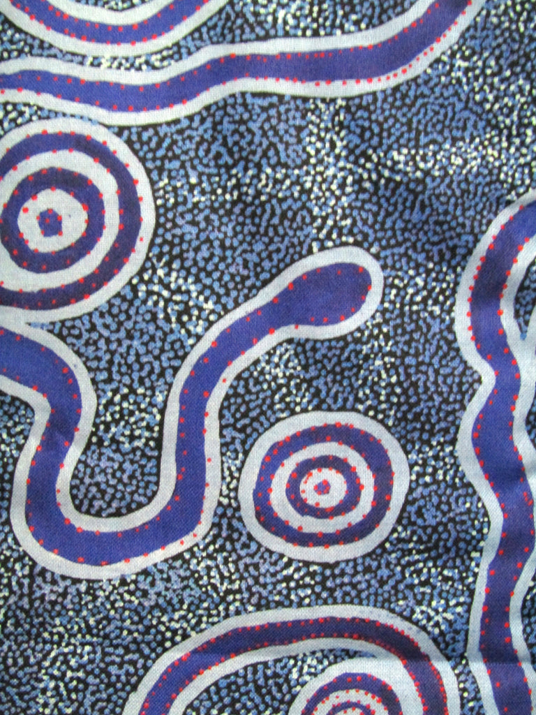 Pram liner set universal,100% cotton-Australian Indigenous snake dreaming