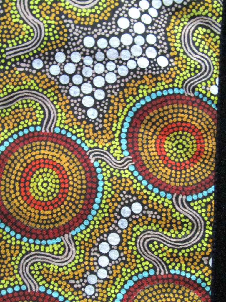 Pram belly bar cover-Indigenous bush onion dreaming