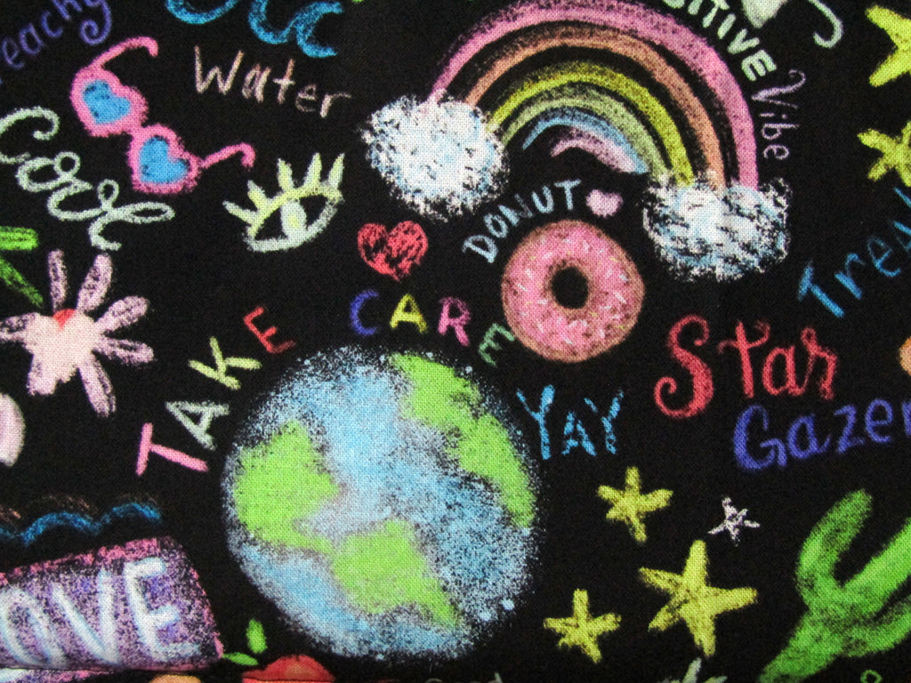Pram/stroller seat liner-Peace out chalkboard-Last one**Medium size**