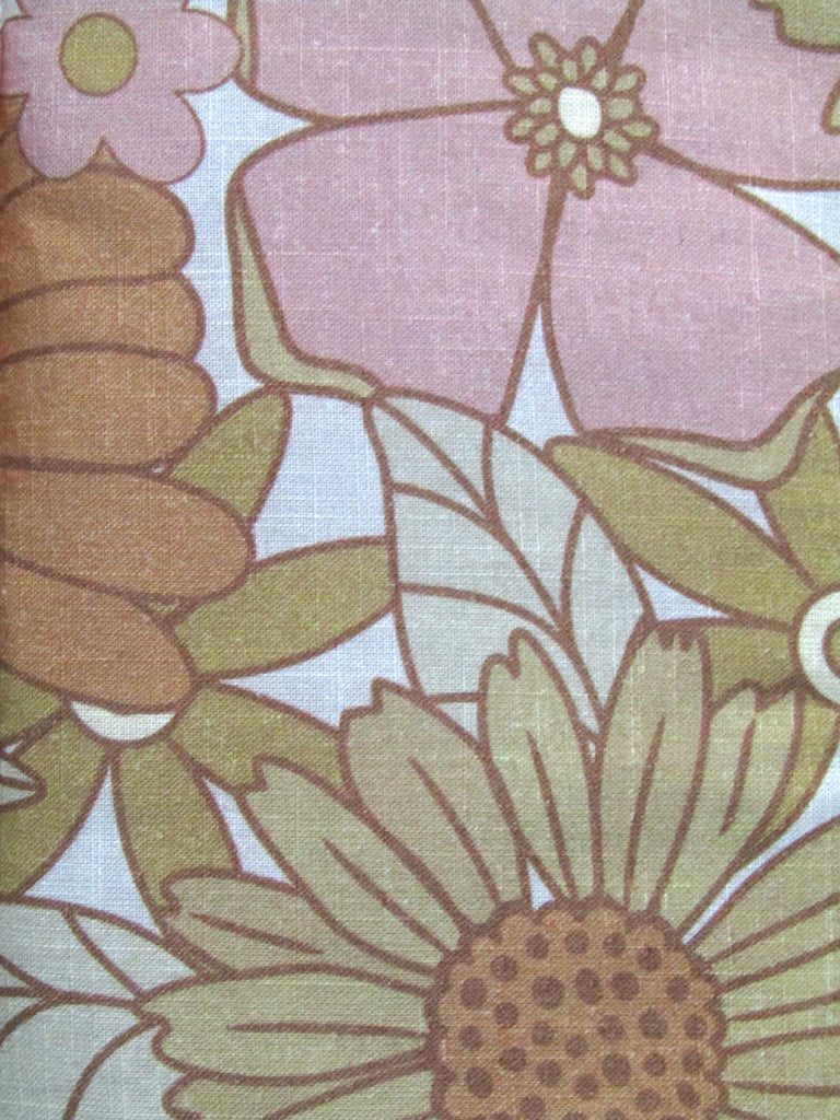 Pram belly bar cover-Retro pastel blooms