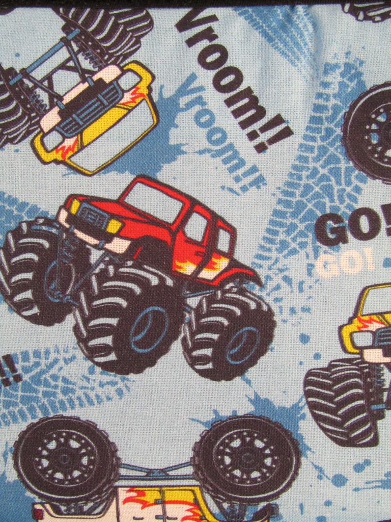 Pram liner set universal,100% cotton-Monster truck madness