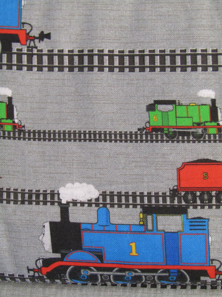 Pram liner set universal,100% cotton-Thomas trains,on the tracks