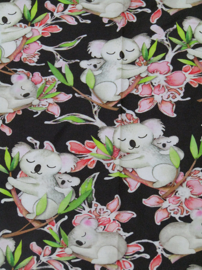 Fitted cot sheet-Koala blossoms