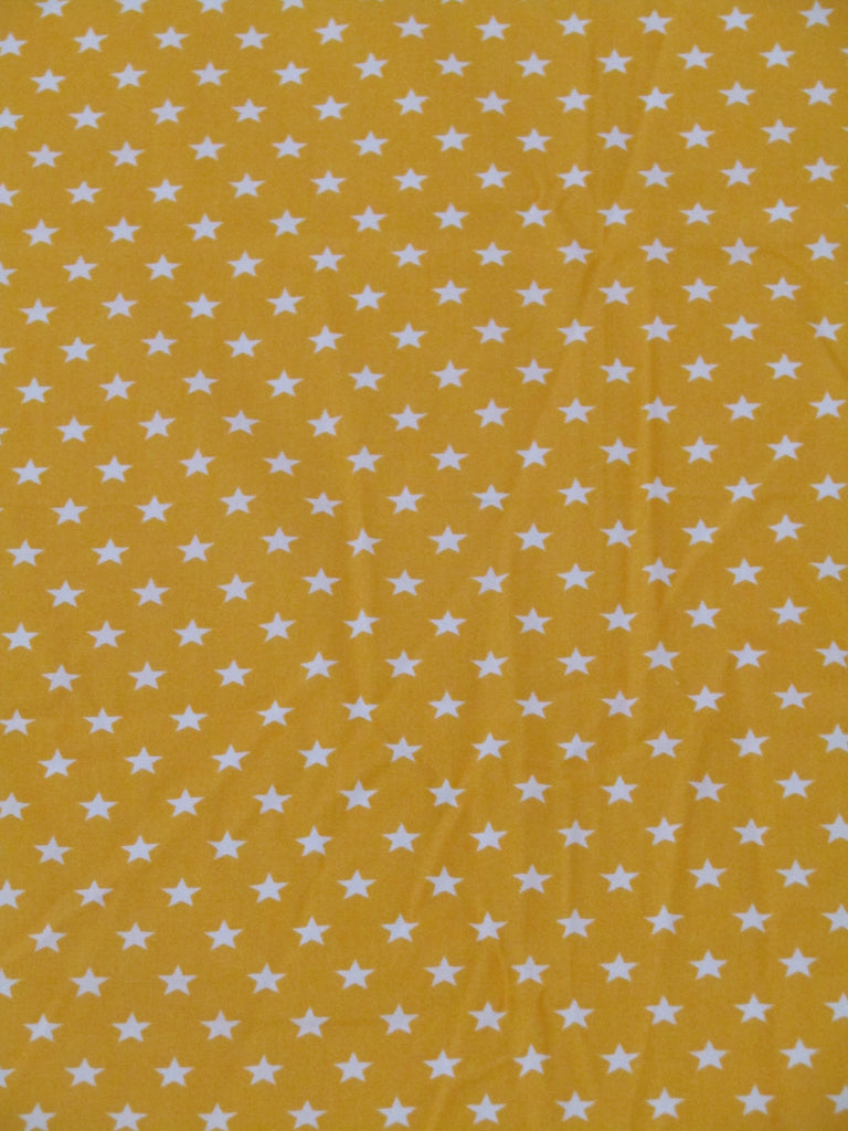 Fitted cot sheet-Stars,sunshine yellow