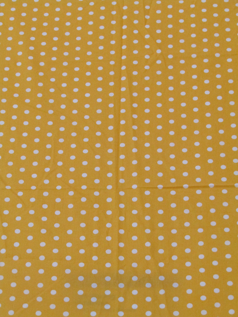 Fitted cot sheet-Polka dot,sunshine yellow