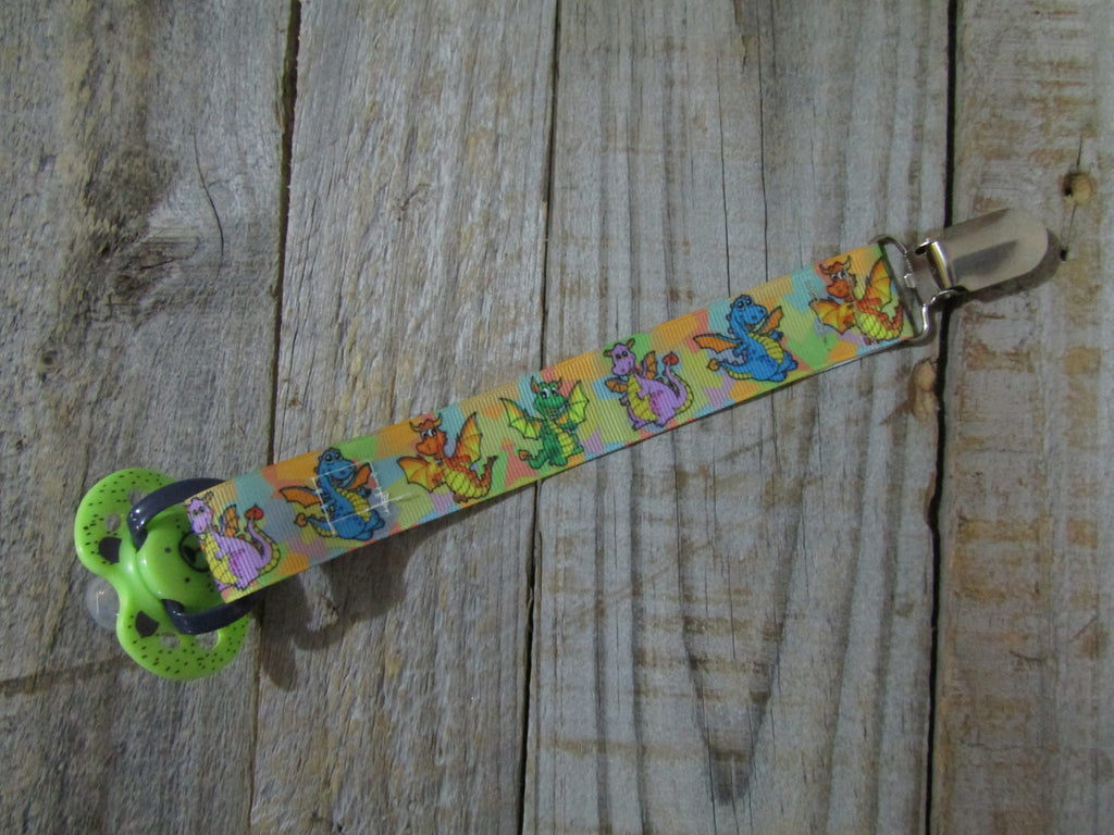 Pacifier strap-Happy dragons