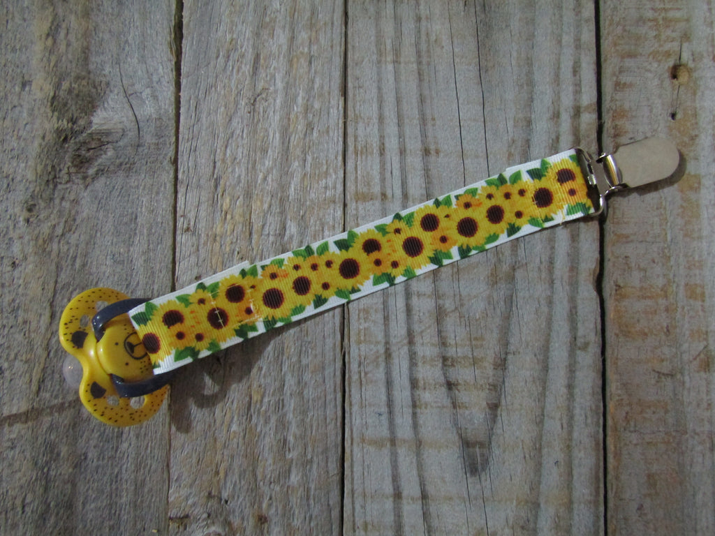 Pacifier strap-Sunflowers