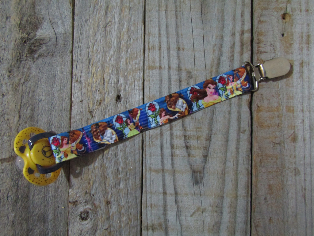 Pacifier straps-Beauty and the beast