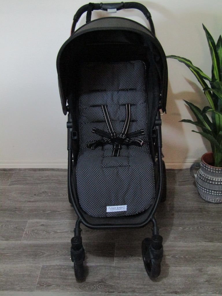 Pram/stroller seat liner-Eucalyptus blooms,natural