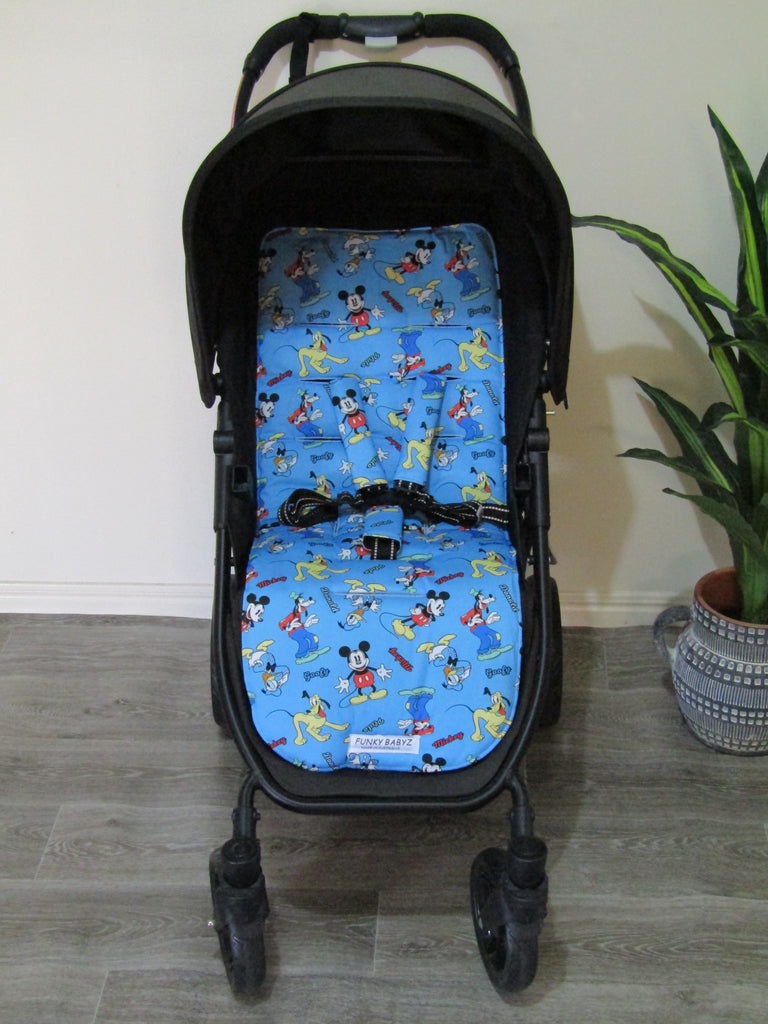 Pram liner set universal,100% cotton-Mouse & friends